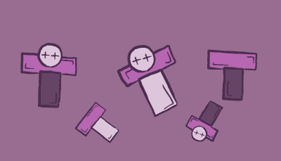Five nucleotides rotate across the screen